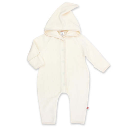 Cream Cozie Fleece Baby Onesie - Cozie Elf Suit | Zutano