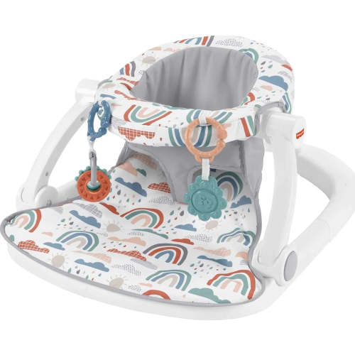 Portable Baby Chair Sit-Me-Up Floor Seat Rainbow Showers