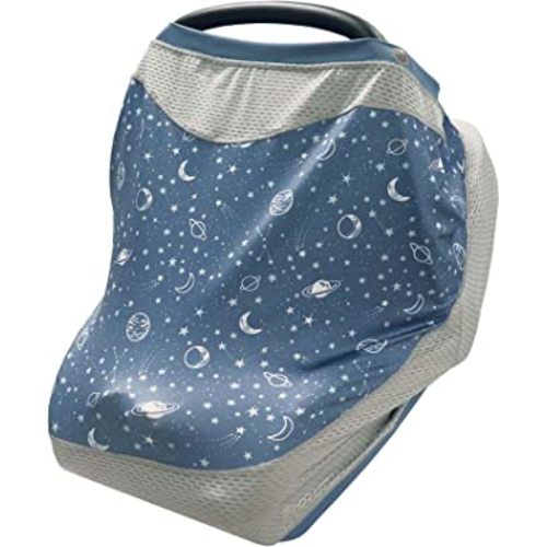Boppy 4 and More Multi-use Cover, Blue Starry Sky, Quick-Dry UPF 50+ Knit and Breathable Mesh, Versatile for Car Seat Canopy, Nursing Cover, Infant Strollers, Shopping Carts, Highchairs and More