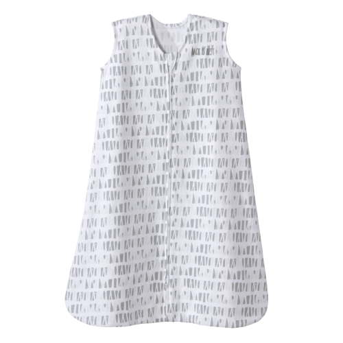 Halo Sleepsack Wearable Blanket, 100% Cotton, Gray Squares + Triangles, Toddler, Unisex, Large, 12-18 Months