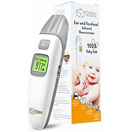 Baby Thermometer - Forehead and Ear Thermometer for Fever by DrKea - Accurate Dual Mode Professional Clinical Body Fever Thermometers for Baby, Kid and Adult | FDA Approved (K500x BabyThermo)