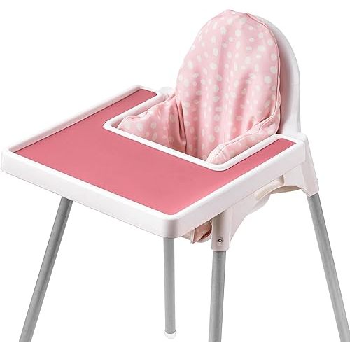 Inflatable Supporting Cushion for IKEA High Chair, Baby High Chair Cover with Inflatable Cushion Insert (Pink Dots)