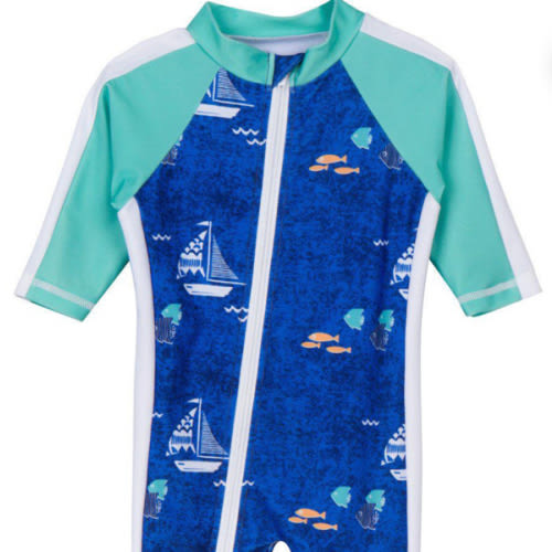 Sunsuit - Long Sleeve Romper Swimsuit | "Captain Kid"