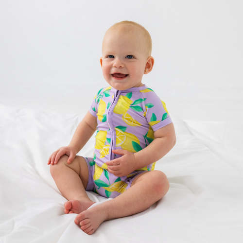 Lavender Sunny Citrus Shorty Zippy – Little Sleepies