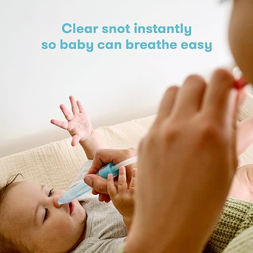 Frida Baby NoseFrida SnotSucker for Baby, Nasal Aspirator for Baby, Nose Sucker, Nasal Aspirator for Allergy Relief + Congestion Relief with 24 Extra Hygiene Filters, FSA/HSA Eligible