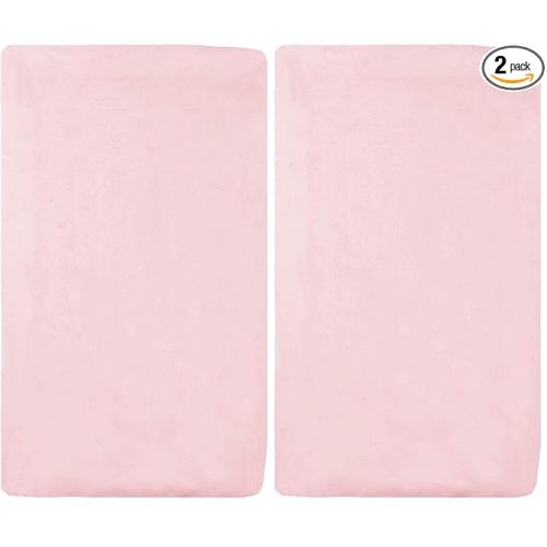 American Baby Company 100% Natural Cotton Fitted Cradle/Bassinet Sheet 36" x 18" - Soft, Breathable & Hypoallergenic Bed Sheet, Baby Pink, Neutral for Boys & Girls (Pack of 2)