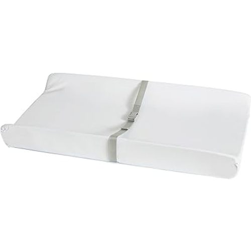 Munchkin Secure Grip Baby Diaper Changing Pad for Dresser, Waterproof and Wipeable, Contoured, Standard Size (16" x 31"), White