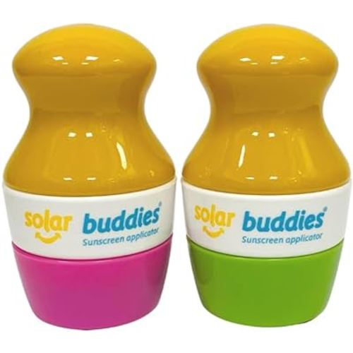 Duo PG Solar Buddies Refillable Roll On Sponge Applicator For Kids, Adults, Families, Travel Size Holds 100ml Travel Friendly for Sunscreen, Suncream and Lotions