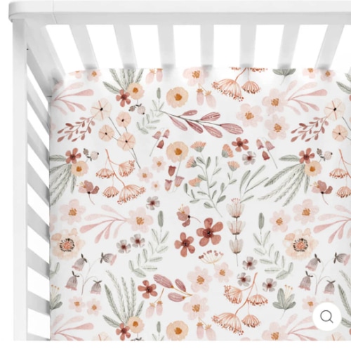 Wren's Wildflower Crib Sheet