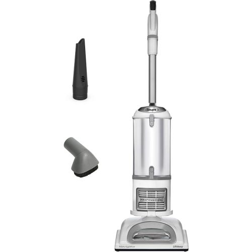Shark Upright Vacuum Cleaner | Navigator Lift-Away | Pet Hair, Carpet & Hard Floor Cleaning | Dusting Brush & Crevice Tool | HEPA Filter | Swivel Steering | White/Silver | NV356E
