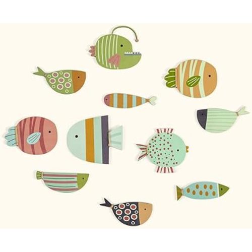 ajdvart Wooden Fish Wall Decor