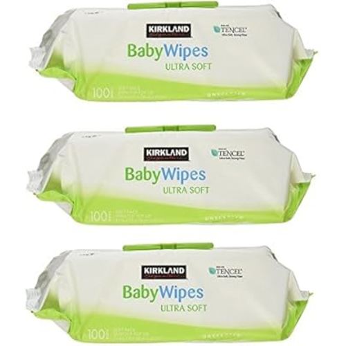Kirkland Signature Baby Wipes, 13.8 Pound kiHeiG, 3 Pack(100 Wipes)