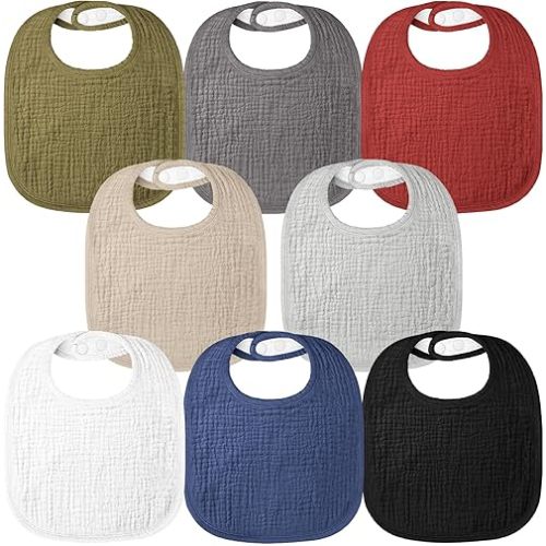 Muslin Baby Bibs 100% Cotton Baby Bandana Drool Bibs