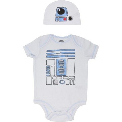 Star Wars The Child Baby Cosplay Bodysuit and Hat Set Newborn to Infant, Color: R2-d2, Size: 0-3 months