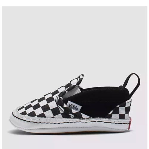 Infant Slip-On V Checkerboard Crib Shoe