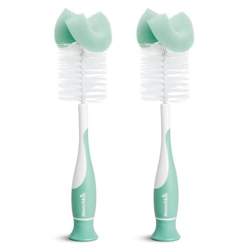 Munchkin® Sponge™ Bottle Brush, 2 Pack, Green - Bottle Brush, Sage