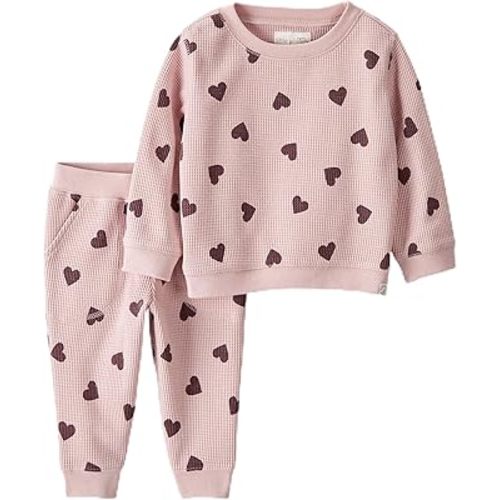 little planet by carter's Baby 2-Piece Set Made with Organic Cotton, Hearts, 3 Months