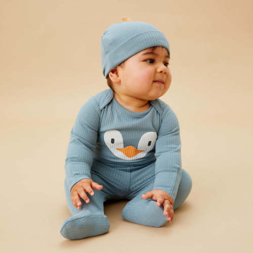 Little Penguin Baby Outfit SKY BLUE / 3 to 6 M