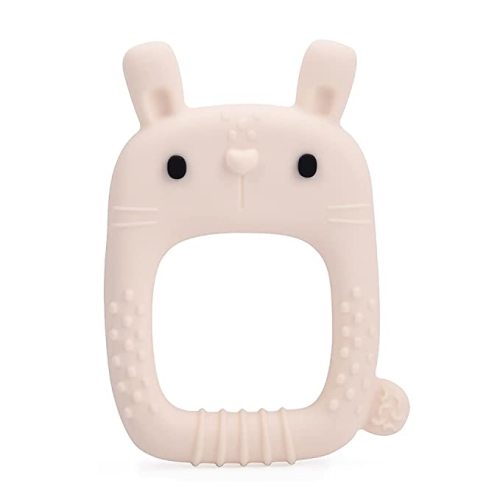 Loulou Lollipop Wild Silicone Baby Teether - Bunny - Pink
