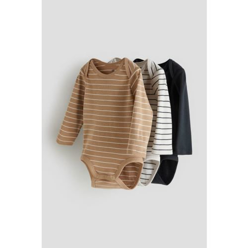 3-pack Long-sleeved Bodysuits 9M