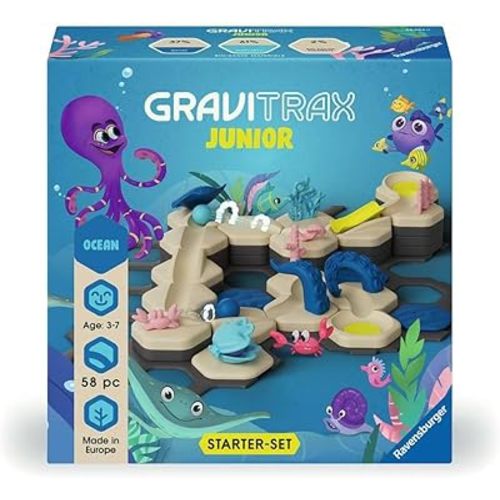 Ravensburger GraviTrax Junior Starter - Ocean | Expandable Marble Run | Boost Motor Skills & Creativity | Ages 3+
