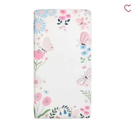 Wildflower Butterfly Picture Perfect Organic Crib Fitted Sheet | Pottery Barn Kids