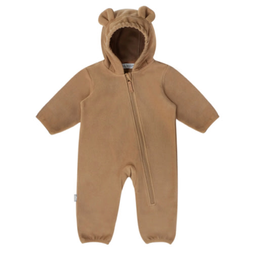 Baby Fleece Bunting Suit | Soft Brown