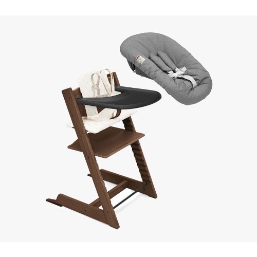 Stokke® Tripp Trapp® High Chair², Cushion, Tray, & Newborn Set Bundle