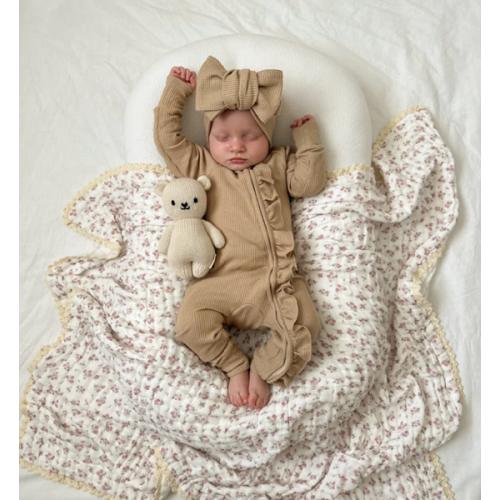 Gauze Lace Blanket | Paisley Peony – Little and Fern