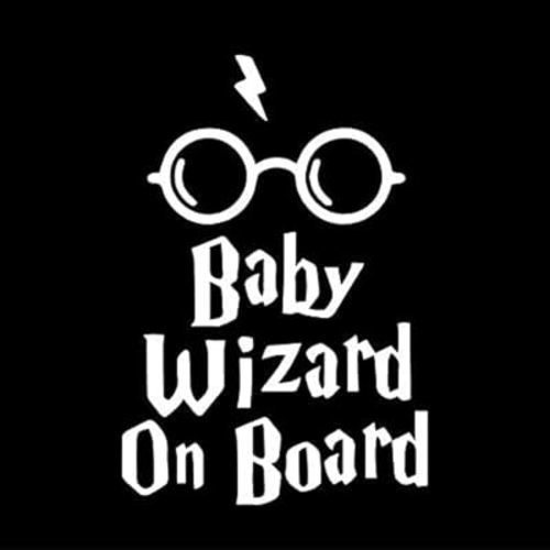 11.2X16.5CM Baby Wizard On Board Body Window Car Sticker Funny Vinyl Decal Accessories