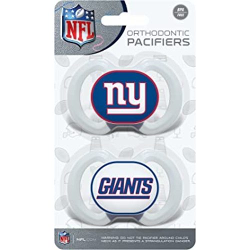 Baby Fanatic Pacifier 2-Pack - NFL New York Giants - Officially Licensed League Gear