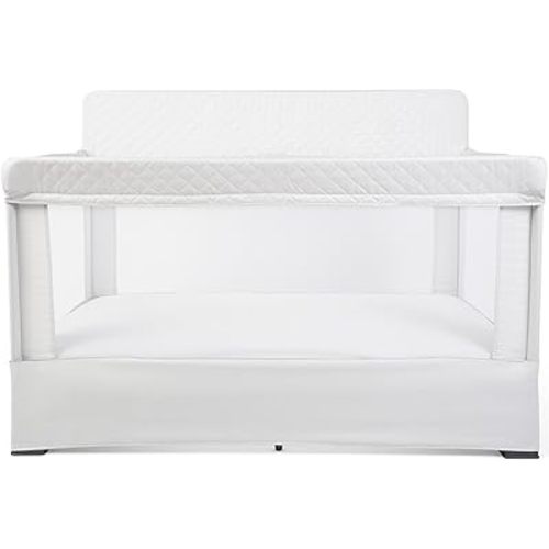 Baby Delight Lunaire Full Size Crib & Playard | Breathable Mesh Baby Crib | Tool-Free Assembly Baby Bed | Driftwood Grey