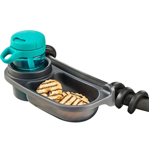 Swanoo Universal Stroller Snack Tray | Compatible with Nuna | Stroller Cup Holder | Silicone Arms Grip Bumper Bar | Stroller Tray Attachment with Cups Holder for Baby Toddler | Stroller Accessories