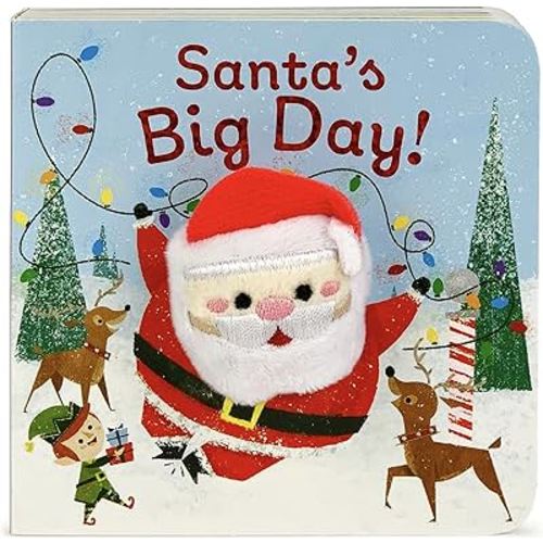 Santa's Big Day Finger Puppet Christmas Board Book Ages 0-4 (Finger Puppet Board Book)