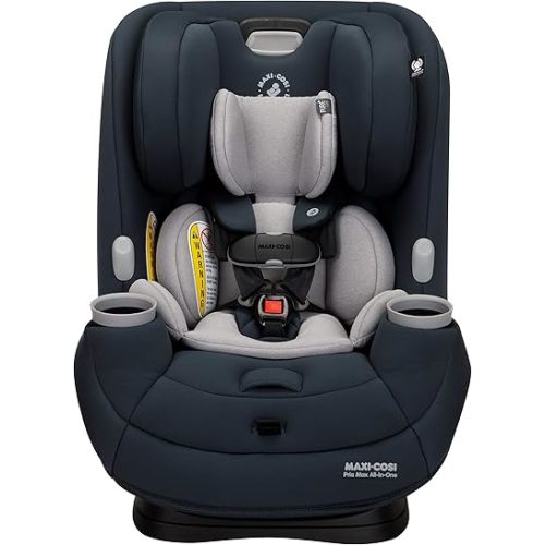 Maxi-Cosi Pria Max All-in-One Convertible Car Seat, Rear Facing Car Seat (4-40 lbs), Forward Facing Car Seat (22-65 lbs), High Back Booster Seat (40-100 lbs), Pure COSI, Essential Graphite