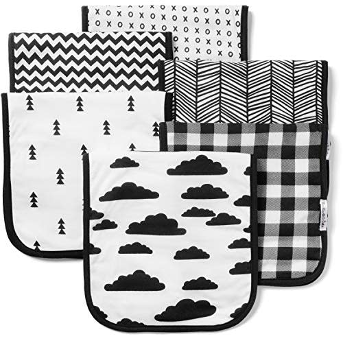 BaeBae Goods Burp Cloths for Baby Boy & Girl - Ultra Absorbent Burping Rags - Anti Shrink Unisex Burpy Clothes - Super Soft Jersey Cotton, Large 21"x10" - Thick for Newborn Cloth Diapers - 6 Pack