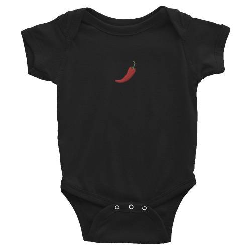 Embroidered Pepper Baby Bodysuit: Unique Shower Gift