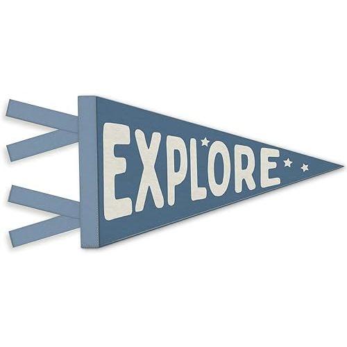 Baby Boy Nursery Decor, Explore Sign Wall Pennants Banners Flags, Adventure Nursery Camping Wall Hanging Decor for Kids Toddler Boys Nursery Room Bedroom Playroom