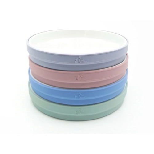 7.8"/20cm Porcelain White Plates with Silicone Sleeves