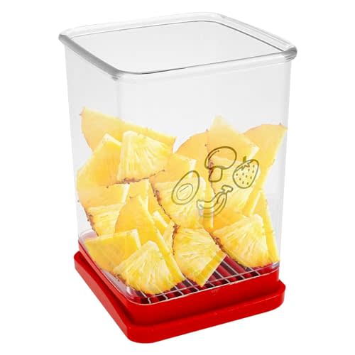 Cup Slicer, Fruit and Vegetable Cutter & Slicer with Push Plate, Stainless Steel Strawberry Cutter, Banana Slicer, Egg Slicer, Fruit and Vegetable Kitchen Gadget