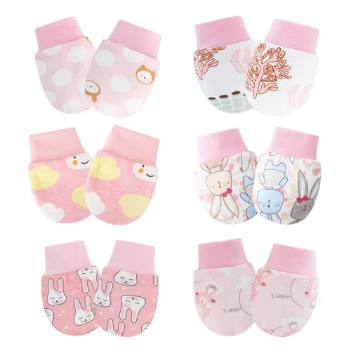 Baby Mittens No Scratch Mittens Infant Soft Gloves Mittens for 0-6 Months Boys Girls