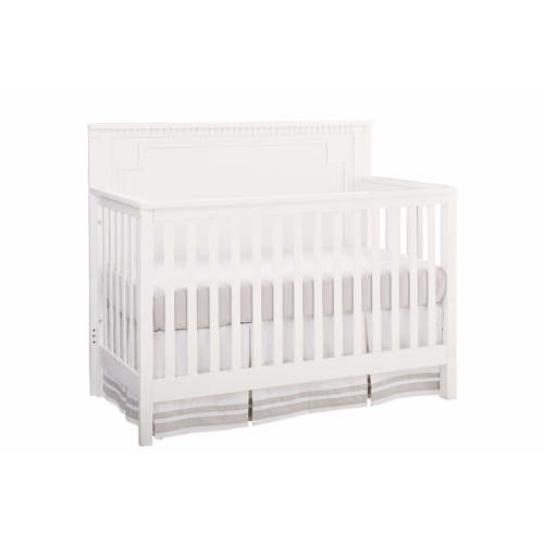 Emery Lit de bébé convertible à panneau - blanc