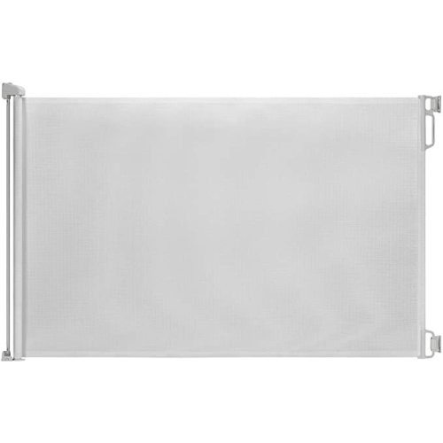 EasyBaby Retractable Baby Gate, 33" Tall, Extends up to 55'' Wide, White/Child Safety Baby Gates, Pet Retractable Gates for Stairs, Doorways, Hallways, Indoor and Outdoor