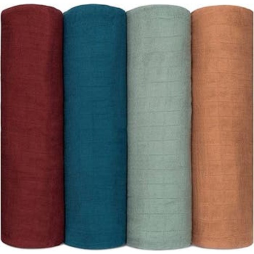 Muslin Swaddle Blankets, 4 Pack