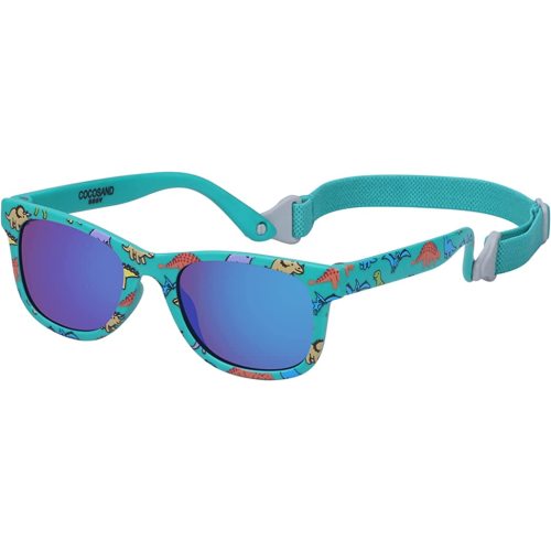 COCOSAND Baby Sunglasses with Strap Polarized Flexible Square UV400 for Infant Toddler Boys Girls Age 0-24 Months