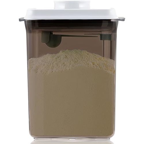Pop Airtight Formula Container, 2300ml Baby Formula Dispenser on the Go - BPA-Free Formula Holder 800g Brown