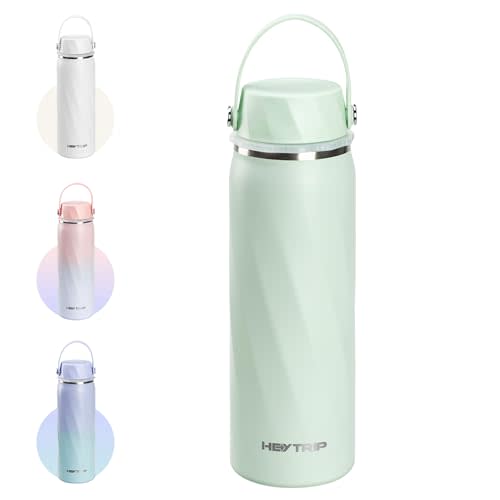 HEYTRIP Vacuum Insulated Breastmilk Cooler Bottle, 20oz Stainless Steel Portable Breastmilk Chiller, Reusable Storage Container Keeps Milk Fresh for 36+ Hours, TSA Approved, Mint Green