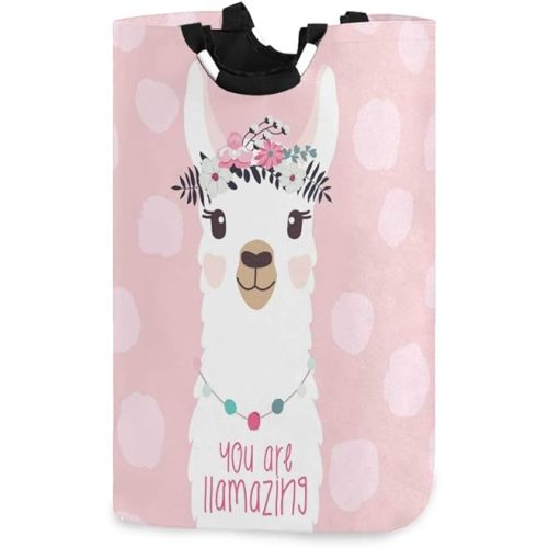 senya Large Storage Basket Collapsible Organizer Bin Laundry Hamper for Nursery Clothes Toys, You are Llama Amazing