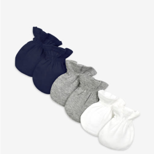 Burt's Bees Baby Baby Mittens, No-Scratch Mitts, 100% Organic Cotton, Set of 3