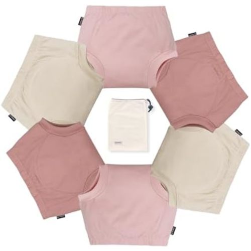 EZ Moms 6 Packs Toddler Potty Training Underwear Absorbent Training Pants Toilet Training Pants 2T-7T